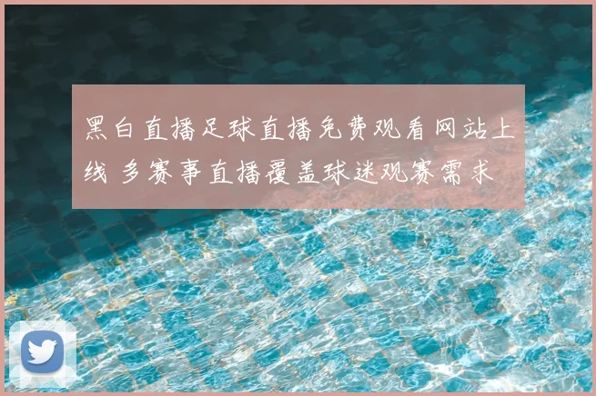 黑白直播足球直播免费观看网站上线 多赛事直播覆盖球迷观赛需求